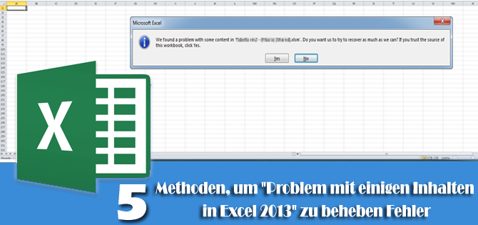Excel 2013 Inhaltsfehler