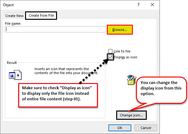  Objekt Verknüpfening und Einbettening in Excel 2