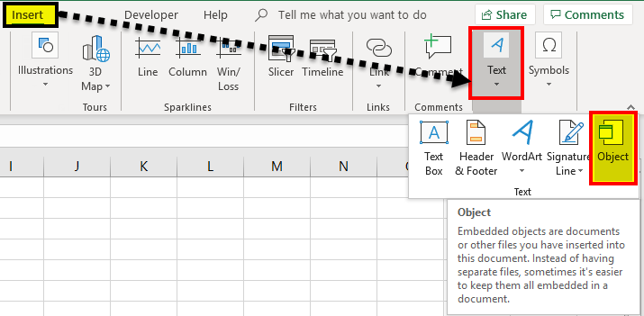  Objekt Verknüpfening und Einbettening in Excel 3