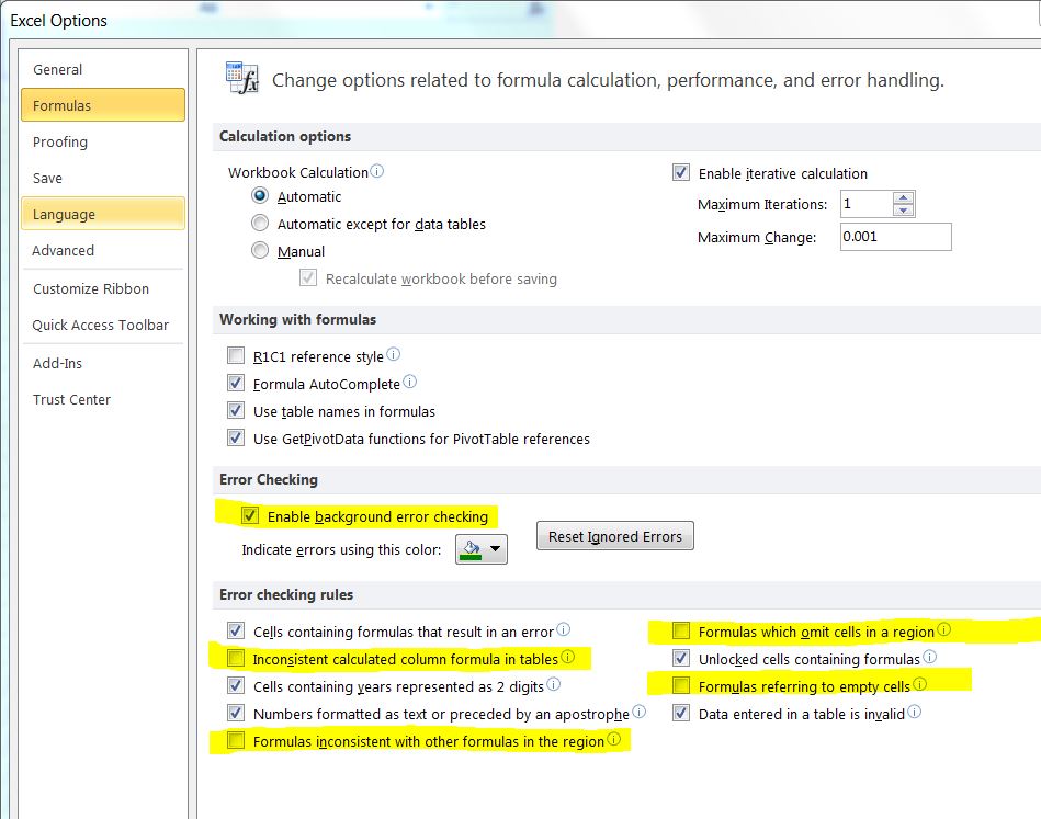 Excel ungeschützter Formelfehler 5