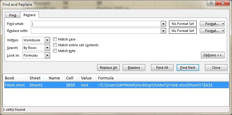finde ich defekte Links in Excel 3