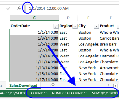 Formatieren Sie die Daten