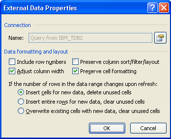 Eigenschaften externer Daten