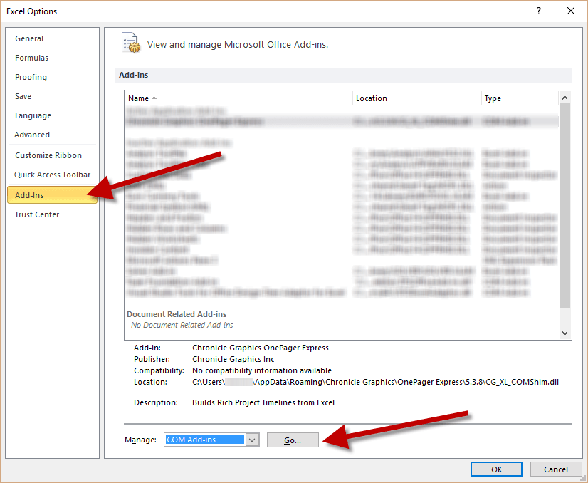 Deaktivieren oder entfernen Sie das Add-In 2
