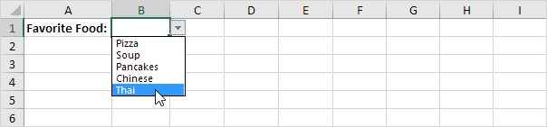 Erstellen Dropdown-Liste in Excel 13