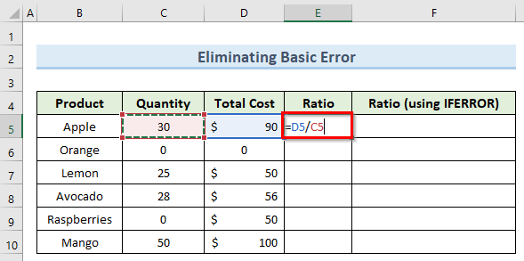 verwenden Sie IFERROR in Excel