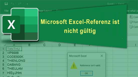 Microsoft Excel-Referenz ist nicht gültig