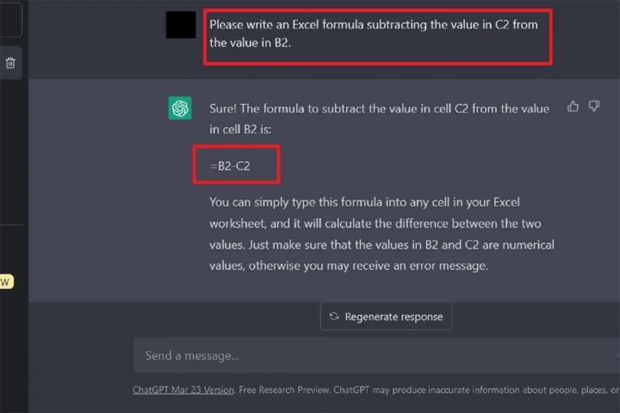 Wie verwendet man ChatGPT zum Schreiben von Excel-Formeln