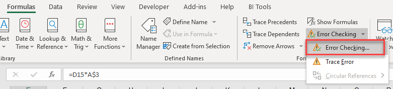 Die von Ihnen eingegebene Formel enthält einen Fehler