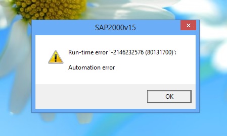 Laufzeitfehler 2146 Automation Error