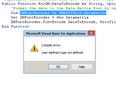 User-Defined Type Not Defined Fehler in Excel