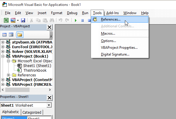 User-Defined Type Not Defined Fehler in Excel