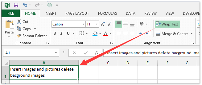 Excel-Text nicht in der nächsten Zelle angezeigt Problem