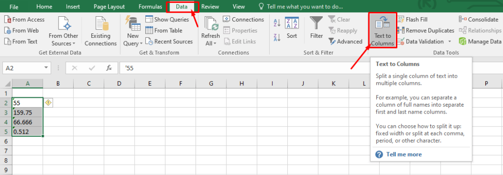 konvertiert man Text in Excel in ein Datum