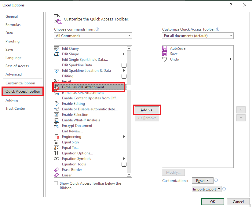 Excel Speichern als PDF fehlt Problem