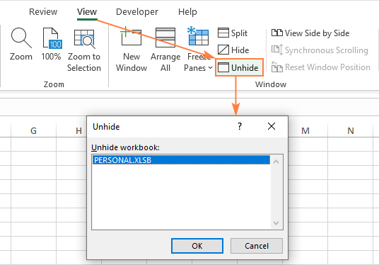 Excel-Arbeitsmappen mit persönlichen Makros nicht öffnen